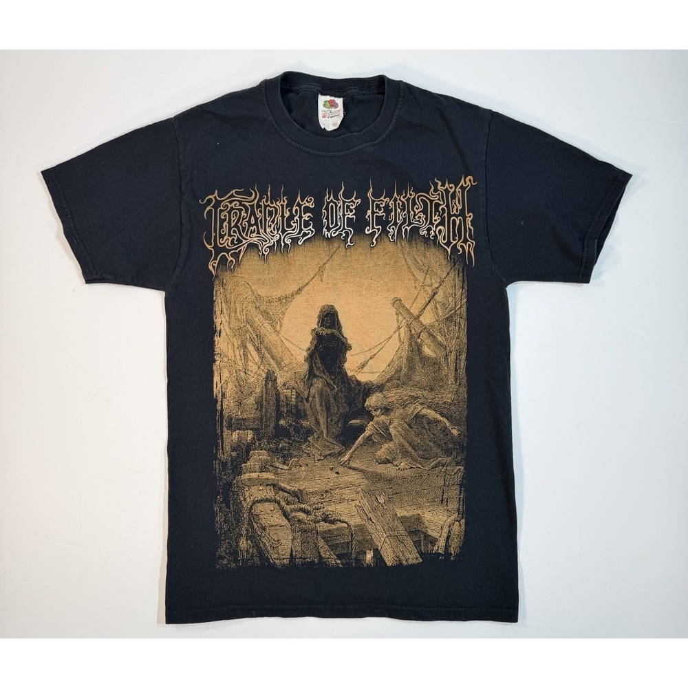 Cradle of Filth T Shirt Mens Small Black Band Graphic Skull Metal Tee
